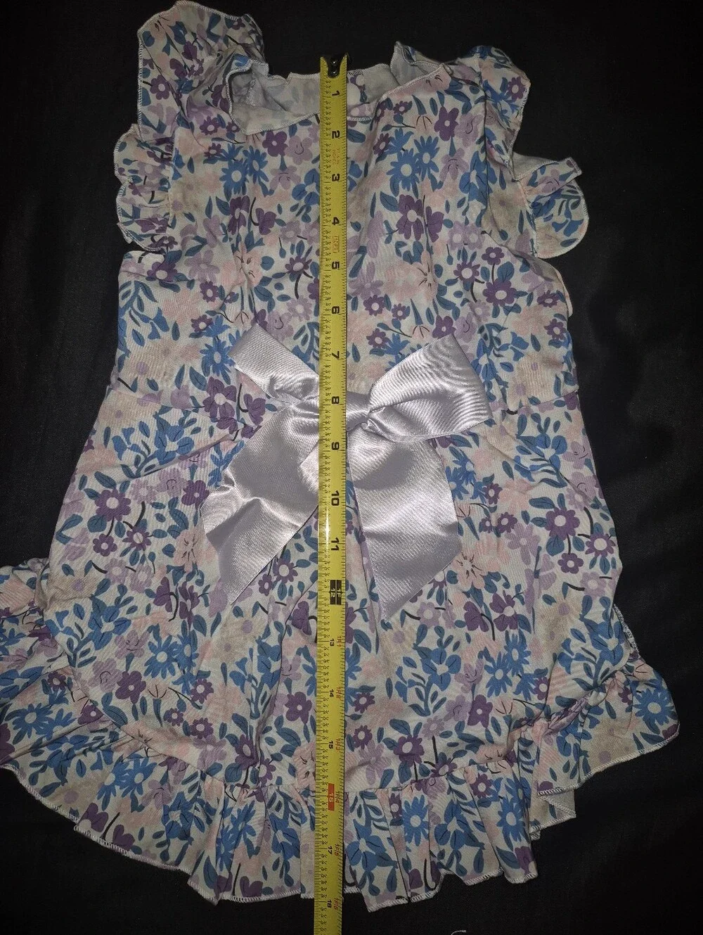Floral Satin Bow Hair Wrap - Lavender Floral
